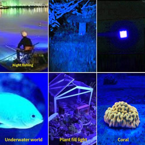 YZYOE Rechargeable Blue Light Tactical Flashlight,1000 Yards Blue Night Vision LED Light kit, Universal Picatinny Rail Mount with Pressure Switch for Long Distance Night Observation.