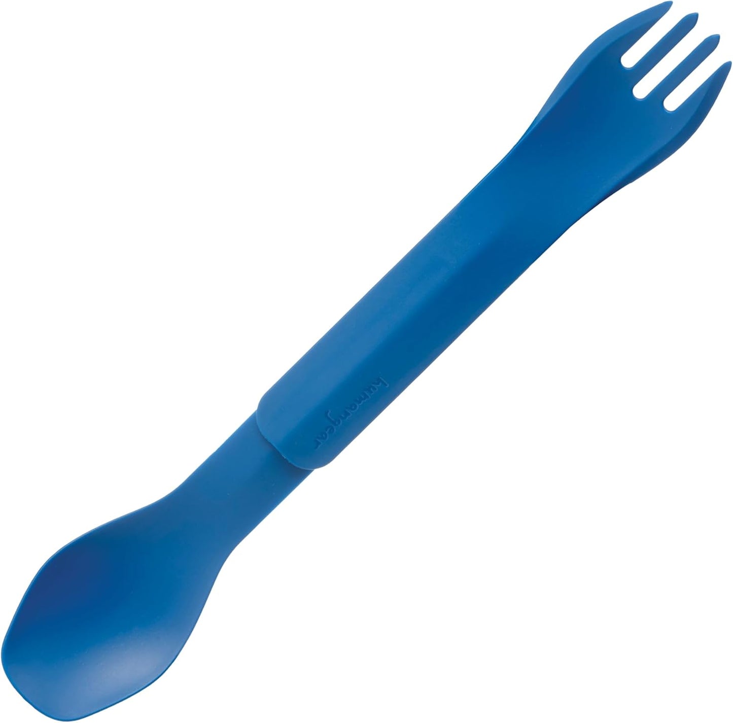 humangear GoBites Duo and Bio Duo Travel Silverware, Full Size Portable Fork & Spoon, Reusable Utensil Set, PC and BPA-free, Food-Safe Nylon or Plant-Based Resin, Extended - 9.1” X 1.6”