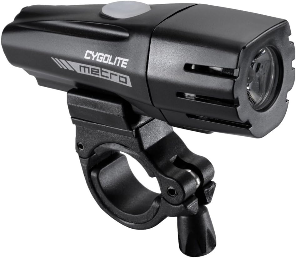 Cygolite Metro 500 USB Rechargeable Bike Light, Powerful 500 Lumen Bicycle Headlight for Road Cycling and Commuters, 6 Different Lighting Modes for Day and Night Safety.