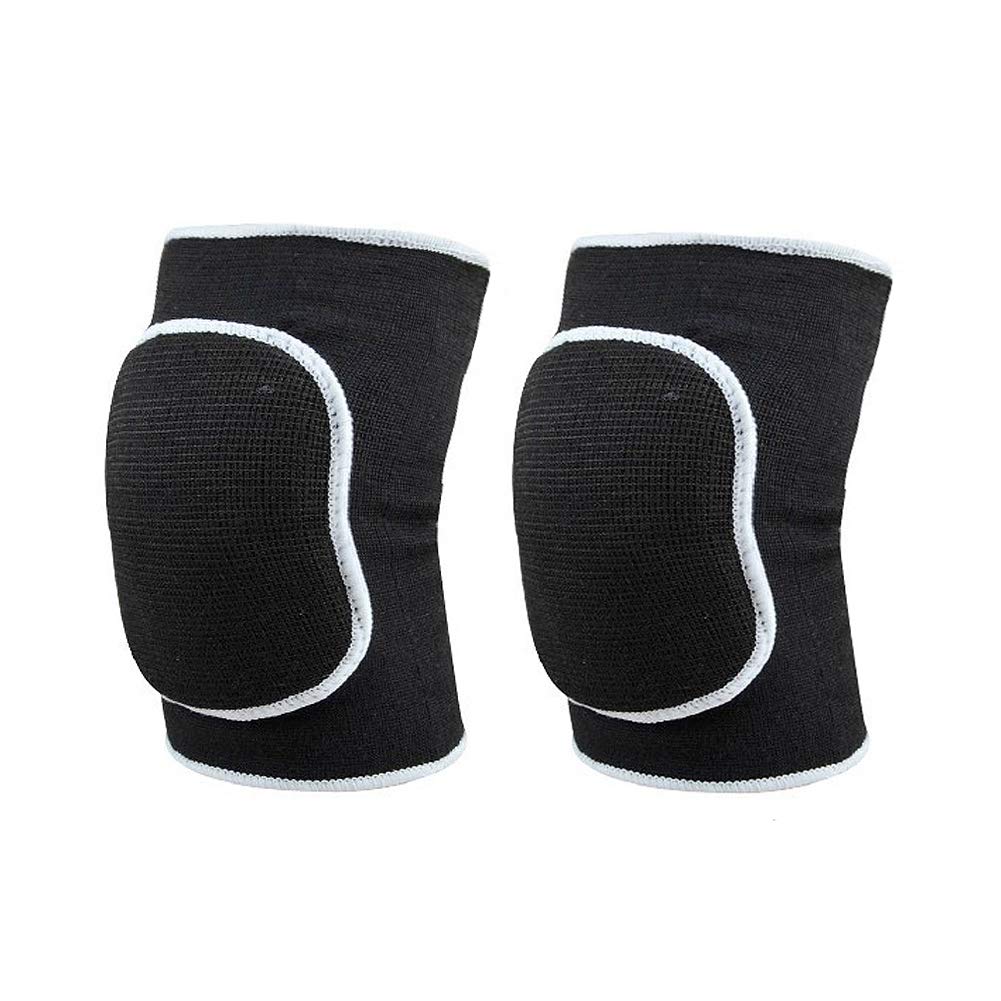1 Pair Compression Elbow Pads Arm Brace Support Fitness Arm Protector Volleyball Basketball Breathable Elbow Wraps (Black)