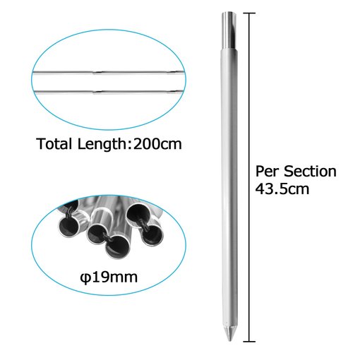 COMMOUDS Extra Replacement Pole for Beach Tent Sun Shelter(1 Pack)