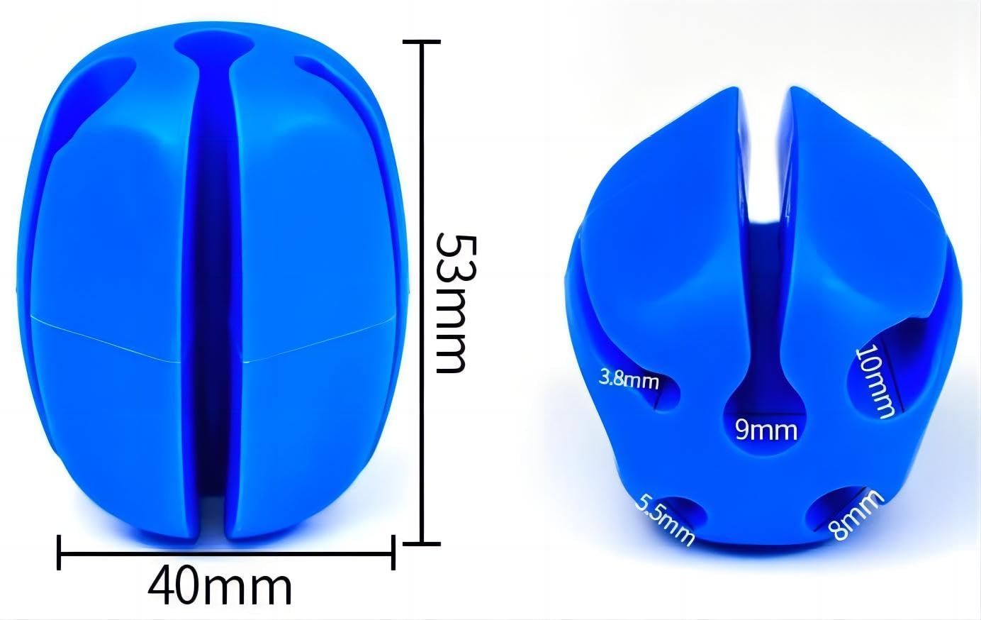 10Pcs Silicone Fishing Rod Holder Straps, 5 Hole Portable Fishing Rod Fixed Ball, Rubber Fishing Pole Clips Fly Fishing Accessories, Blue