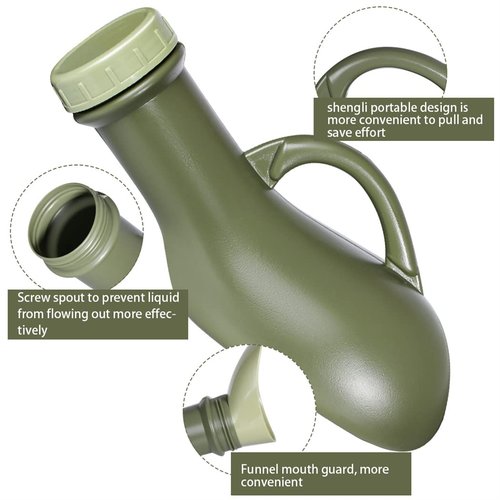 Urinal Travel Toilet Urinal Bottles with Funnel Pee Bottle Urinals Unisex Portable Urine Bottle Pee Container for Camping Outdoor Car Travel 1000ML