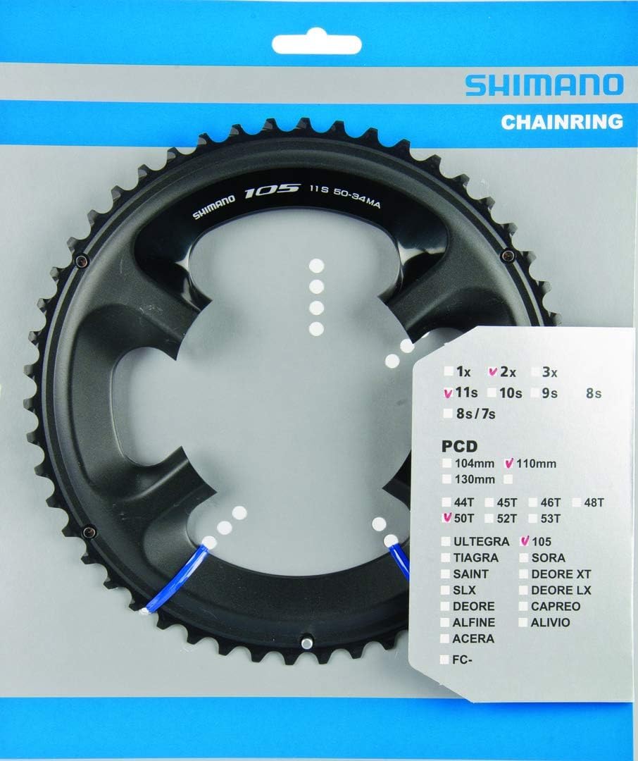 Shimano Chainring 50T-MA 105 FC-5800 for 50-34T Black