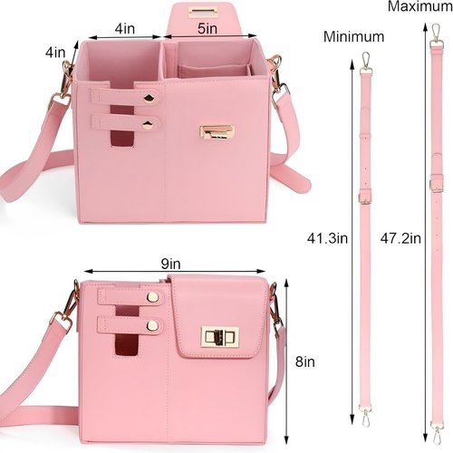 Stanley Cup Purse Crossbody Bag with Sports Outdoor Portable Crossbody Water Cup Storage Bag Water Bottle Holder for Stanley (Pink)