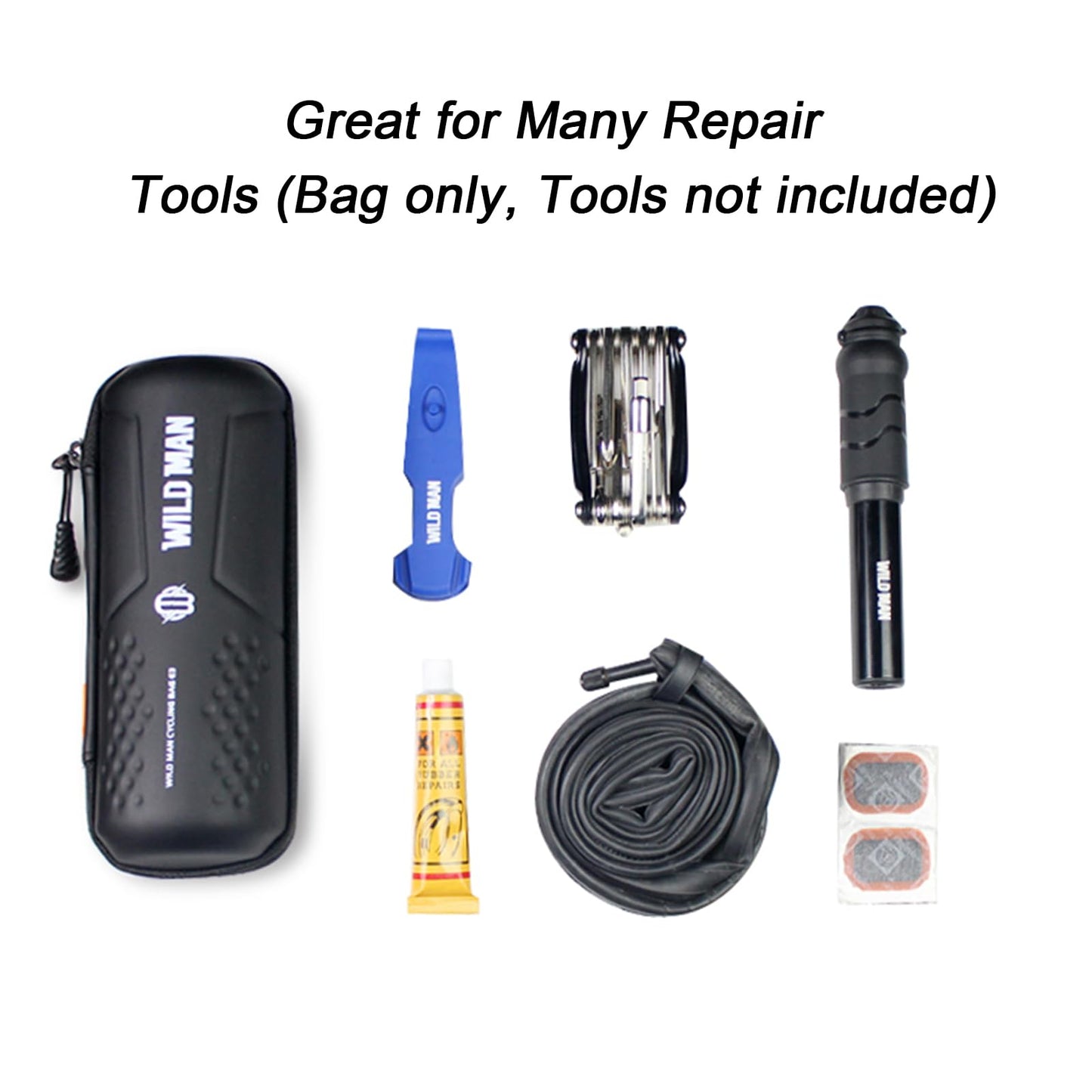 LAKE OF FIRE Small Bicycle Tool Bag, Tool Pod Bike Tire Repair Kit Bike Repair Tool Storage Bag with Zipper - Style B