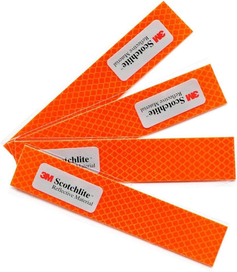 Salzmann Diamond Grade Reflective Sticker, 3M Material, Waterproof, All-Weather, Red, Pack of 4