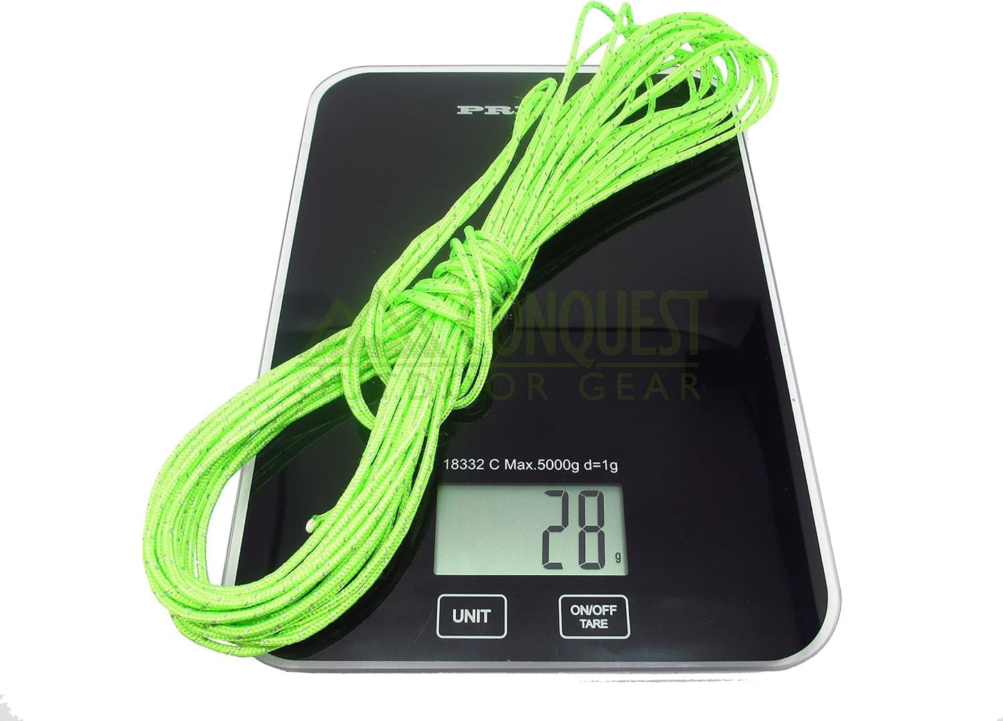 B2BPlusC Ultra Light Dyneema Reflective Green Rope 1/16 Inch Diameter | 440lbs Breaking Strain | Tent Guy Guide Rope | Suitable for Sailing, Dinghy, Yachting, Cruising, Racing - 120 Feet