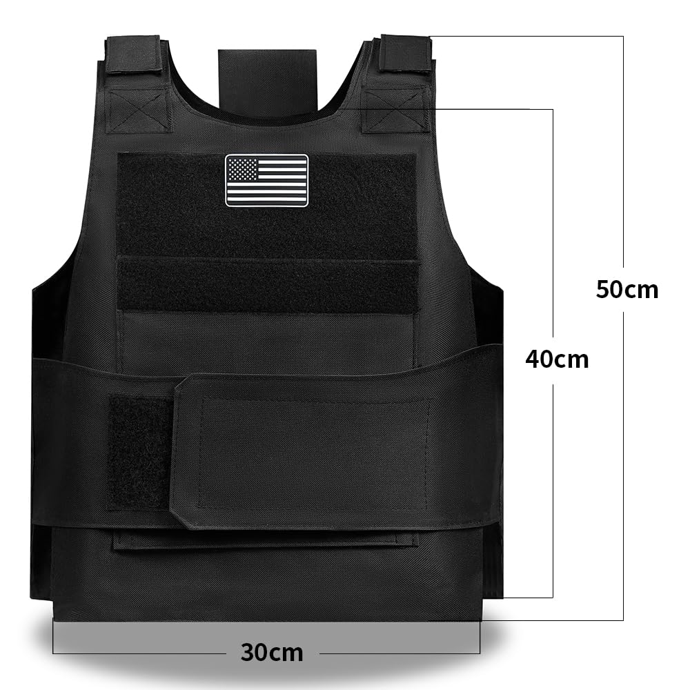 IEausncd Tactical Vest Outdoor, Adjustable Training Protective Vest, Suitable for Light Outdoor Gilet Equipment, S-XXL