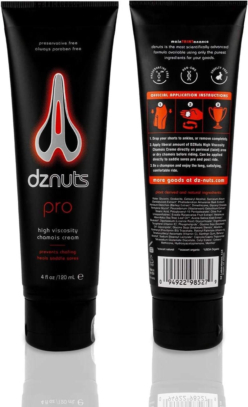 Men's Pro Chamois Cream, Anti -Chafing Cream for Saddle Sores, Chafing, Rubbing, Inner Thighs Friction for Cyclists, Runners, Triathletes