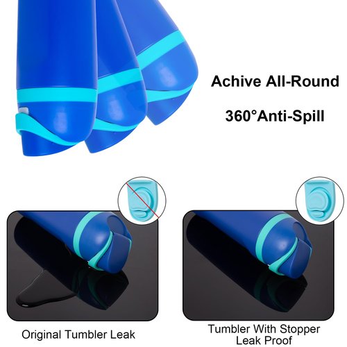 TIMEDIARY 2Pcs Replacement Stopper For Owala 19/24/32/40oz, Bottle Top Lid Gasket Compatible With Owala FreeSip Bottle Stopper Gasket For Picnics, Camping, Blue