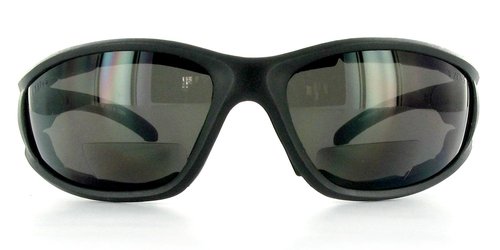 "SPORTSTER - Smoke 1.50" Bifocal Sunglasses / Safety Glasses with Non-Prescription Reading Lens. Read while you work or play in the sun!