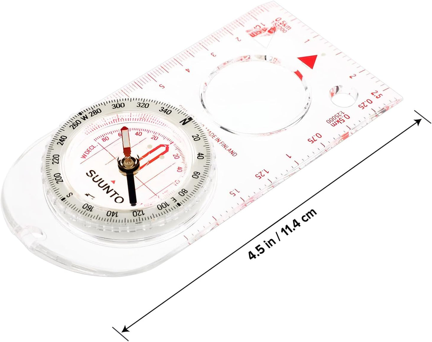 SUUNTO A-30 Compass: Compact, hiking compass with luminous markings in low light