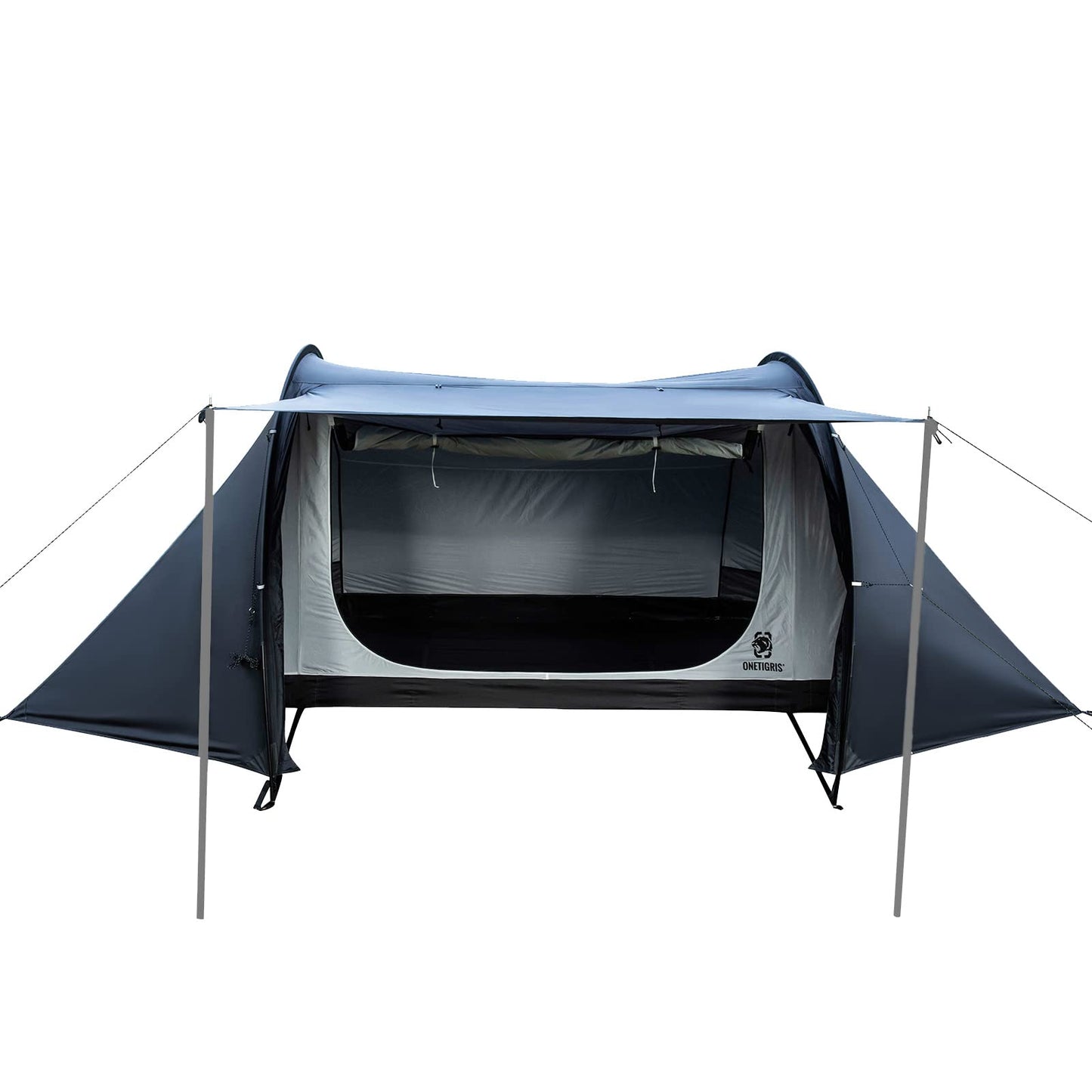 OneTigris COMETA Camping Tent, Detachable Inner Mesh Tent & Portable Carry Bag Included, Easy Setup, Waterproof Windproof Tunnel Tent for Outdoors Camping Canoeing Beach Travel Picnic (Black)