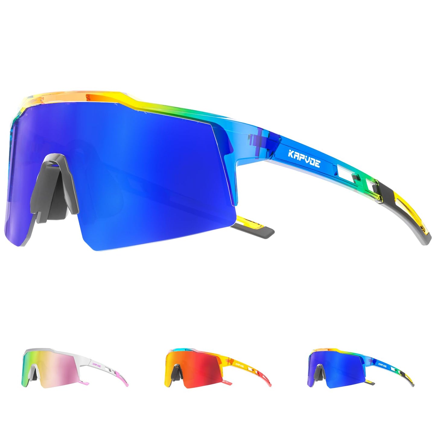 KAPVOE Youth Baseball Glasses Polarized Sports Sunglasses for Boys Girls 6-14 Years Old Softball Running Soccer UV400 Protection TR90 Frames