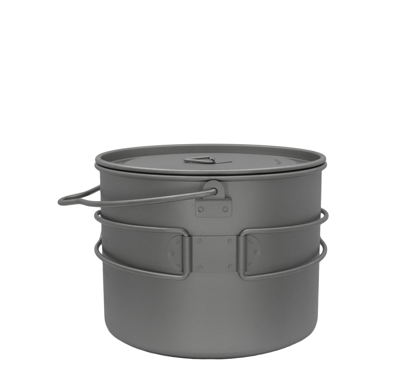 Kuvik 1600ml (54 oz) Titanium Pot with Bail Handle - Ultralight and Compact Pot for Backpacking, Camping, and Survival