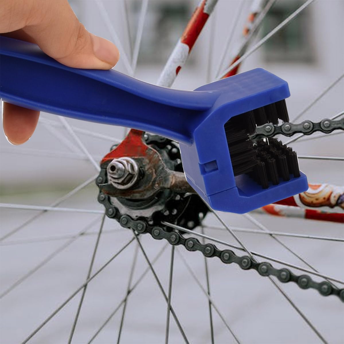 HEXJOZEI Bike Chain Cleaning Tools Motorcycle Chain Washer Cleaning Brush Bicycle Chain Brush
