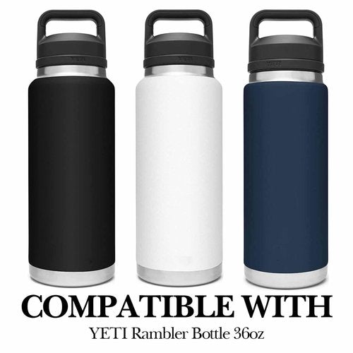 Linkidea Water Bottle Boot Compatible with YETI Rambler Bottle 36oz, Silicone Anti-Slip Waterbottle Bottom Sleeve Cover Protector, Bottle Bumper (Transparent / 2 Pack)