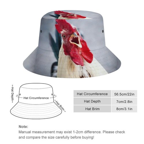 Chickens Men's Women's Bucket Hat Summer Vacation Travel Beach Sun Hat Packable Lightweight Outdoor Hat
