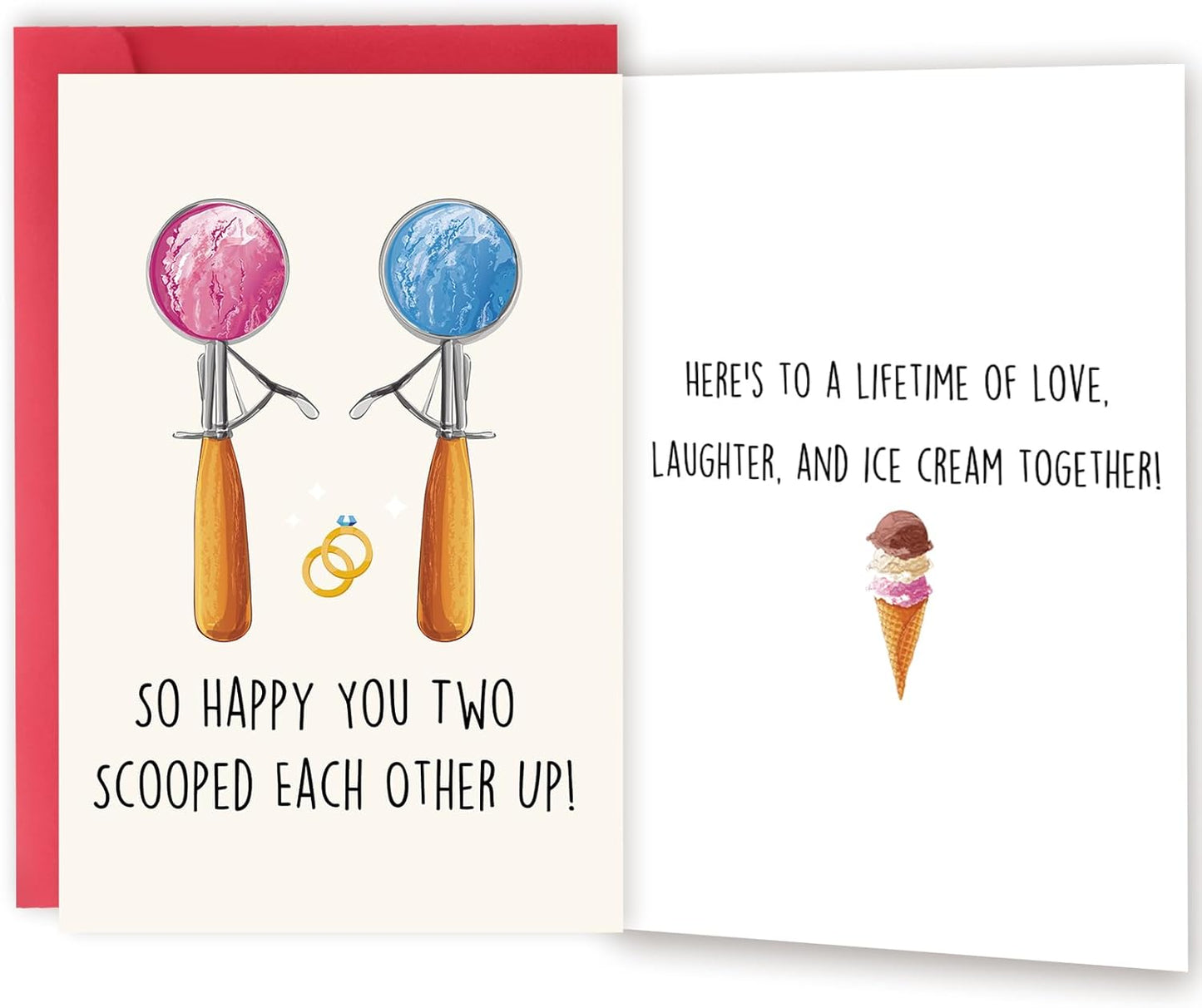 OJsensai Cute Wedding Card, Funny Engagement New Card for girlfriend boyfriend, Comfort Wedding Decoration Gifts from Husband Wife, Happy Valentine's Day