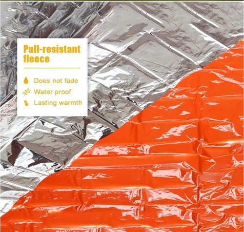 Orange Emergency Survival Tent - 2 Person Tube Tent with Survival Whistle & Paracord