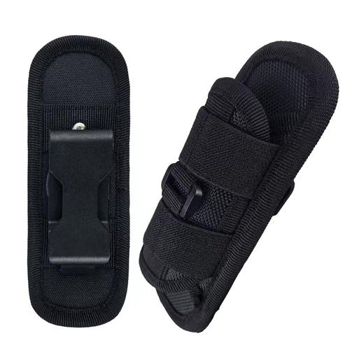 Tactical Flashlight Holster, Flashlight Pouch, Tactical Flashlight Carrying Case for Duty Belt Police Safety Belt with 360 Degree Swivel Clip