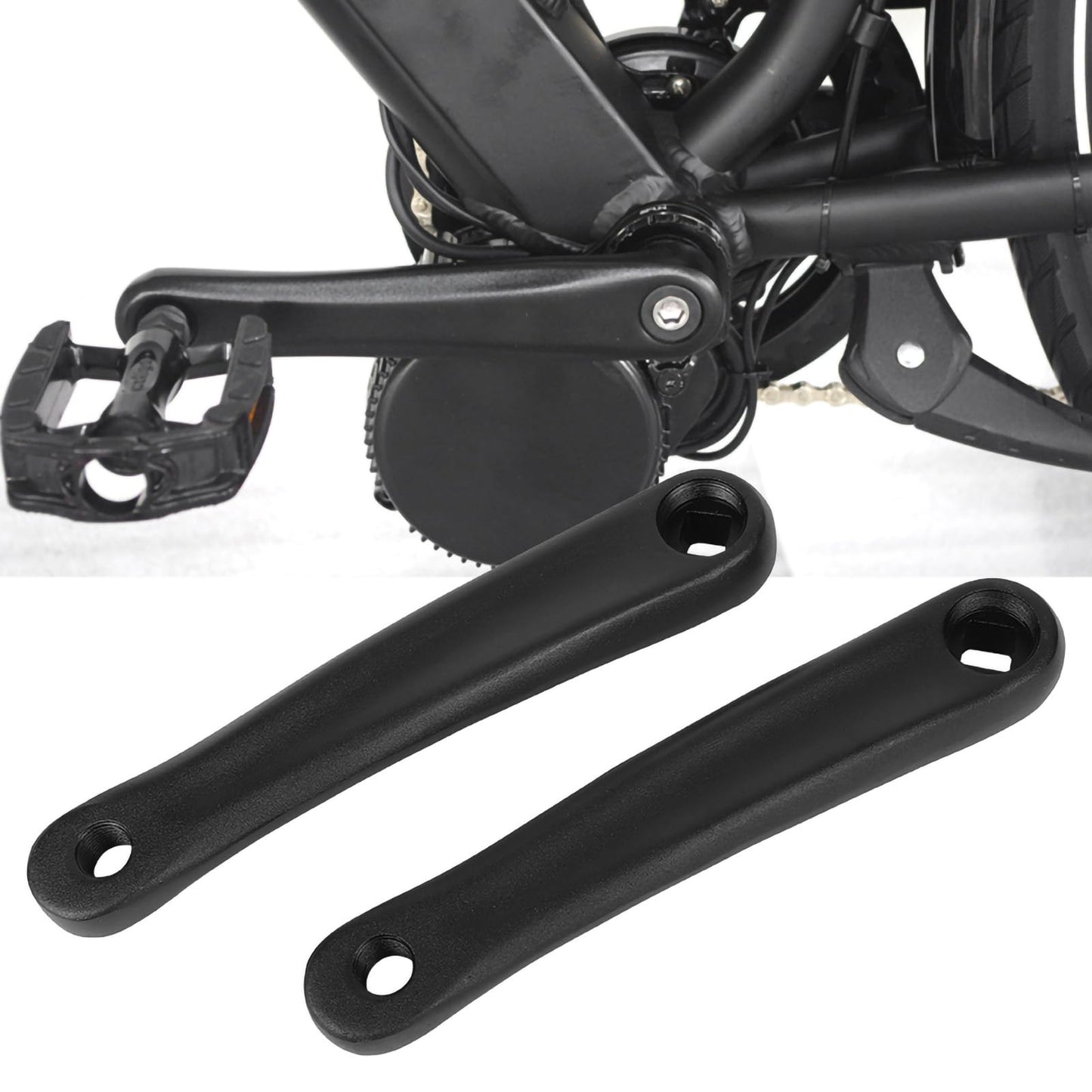 1 Pair Crank Arms for BMX Old School Cruiser Cyclocross Mid Drive Motor Crank Arm Right Left 170mm Crankset for Stationary Pair 170 165 Stationary