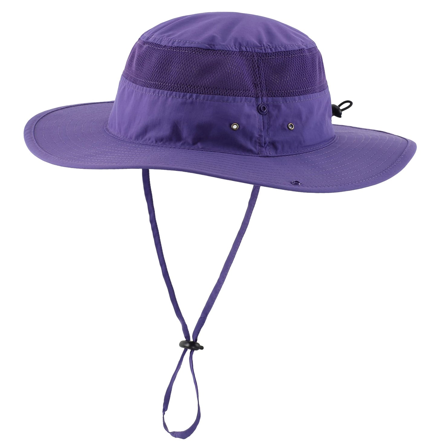 Connectyle Outdoor Mesh Sun Hat Wide Brim UV Sun Protection Hat Fishing Hiking Hat (Purple)