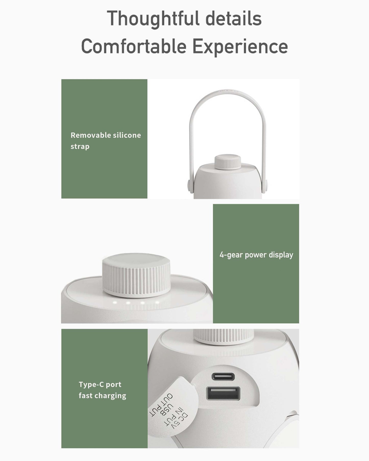 8AMTECH Camping Lantern, Portable Outdoor Light Folding Flashlight Large Capacity Emergency Power Supply Rechargeable Light for Backpacking, Hiking, Fishing, Emergency, Hurricane