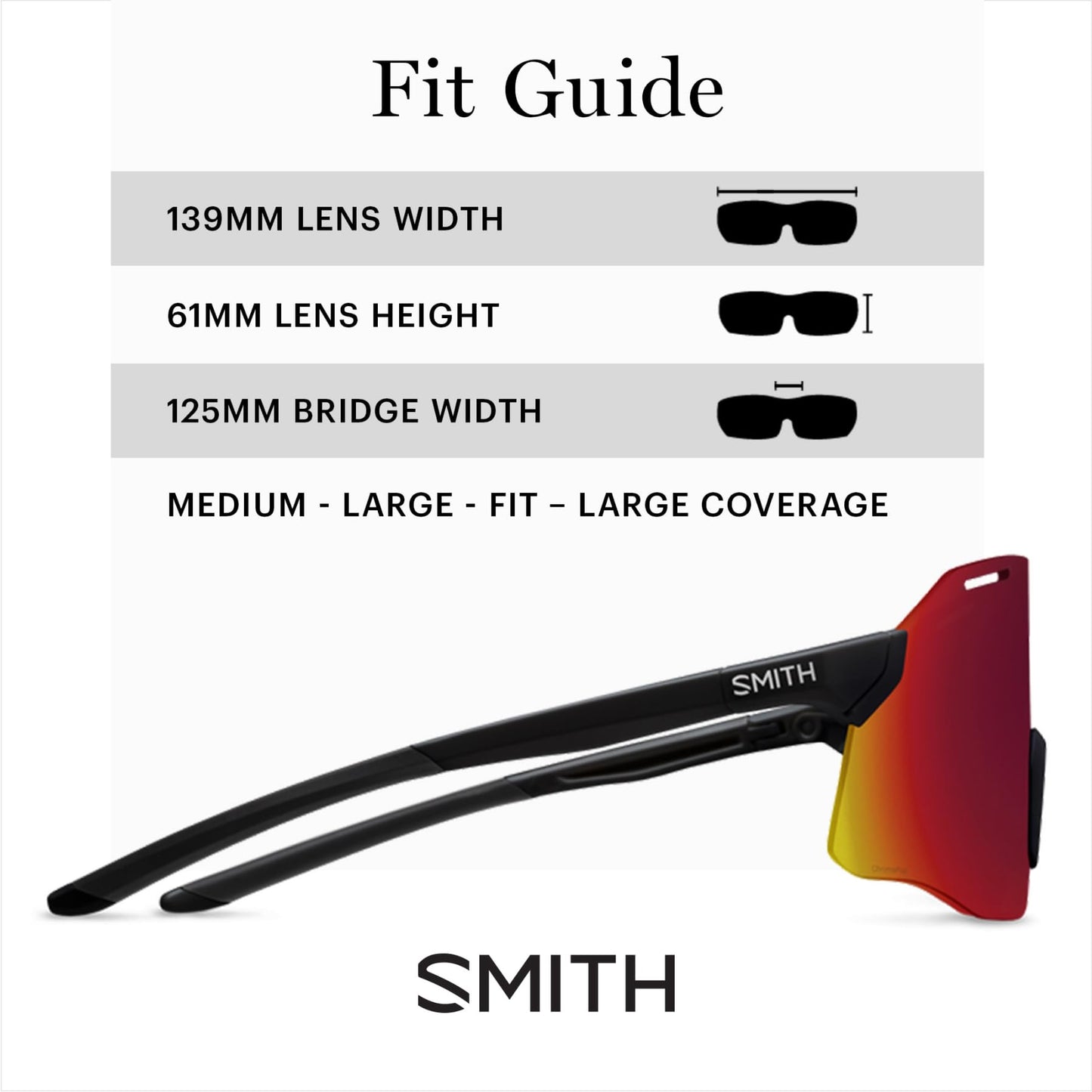 SMITH Optics Vert PivLock Sunglasses – Shield Lens Performance Sports Sunglasses for Running, Biking, MTB & More – For Men & Women – Black + Red Mirror ChromaPop Lens
