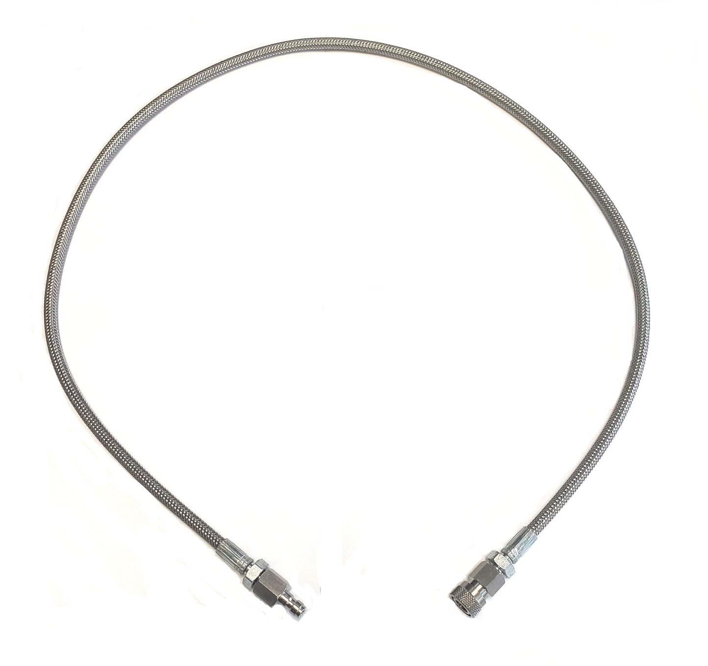 3Skull Paintball Airsoft Fill Whip Hose Extension 4500 Psi PCP - 36 inch Stainless Steel Air Fill Station and Charging System, Silver