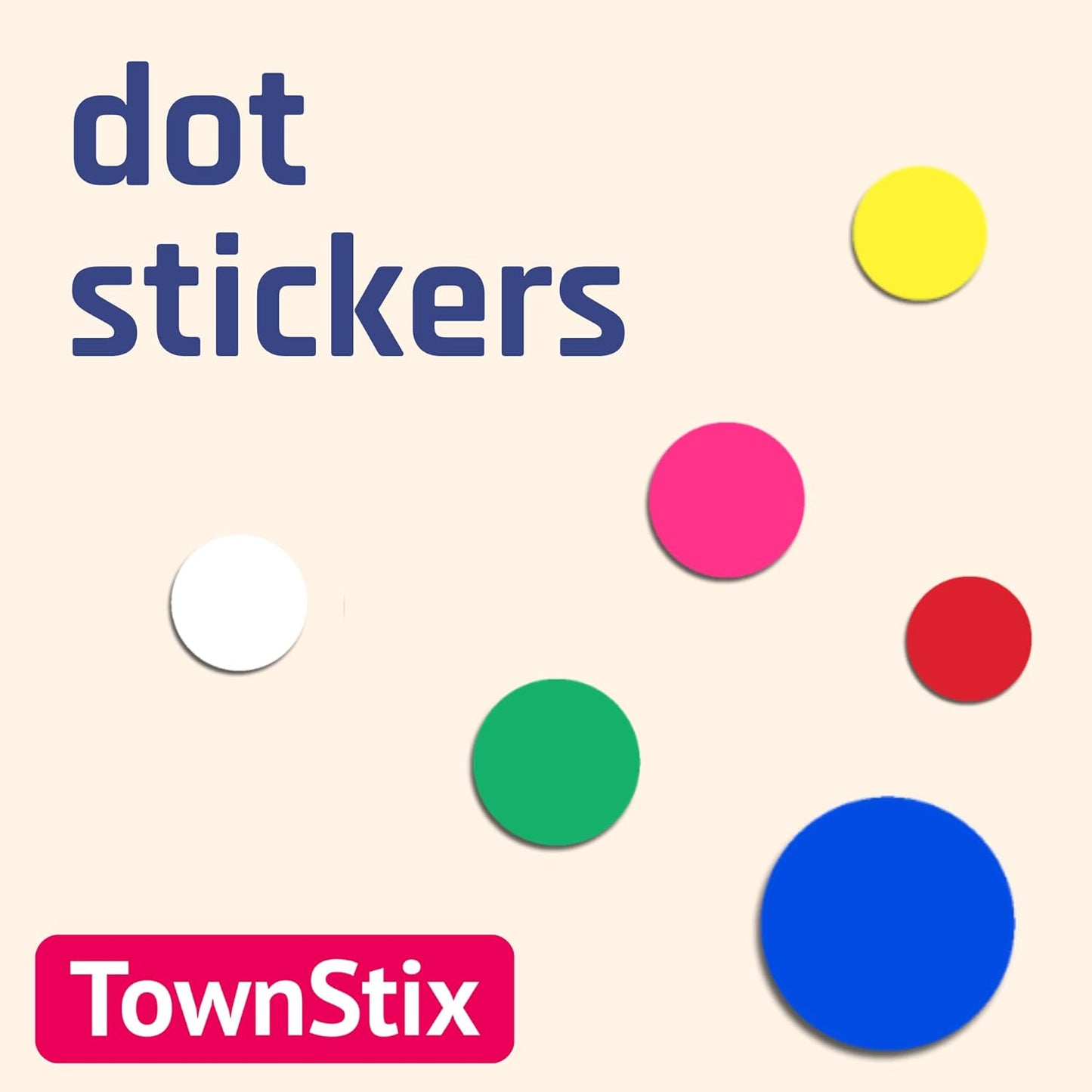 2000 Pack, 3/4" Round Dot Stickers Circle Labels - Red