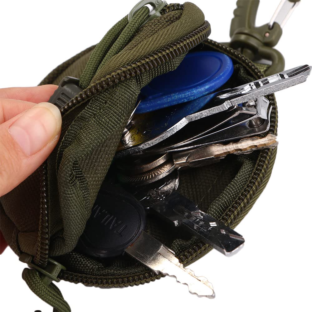 2PCS Small Coin Purse Molle Bag, Waist Belt Bag Wallet Pouch Purse Phone Case Earbuds Bag with Zipper, Universal Bags EDC Pouch