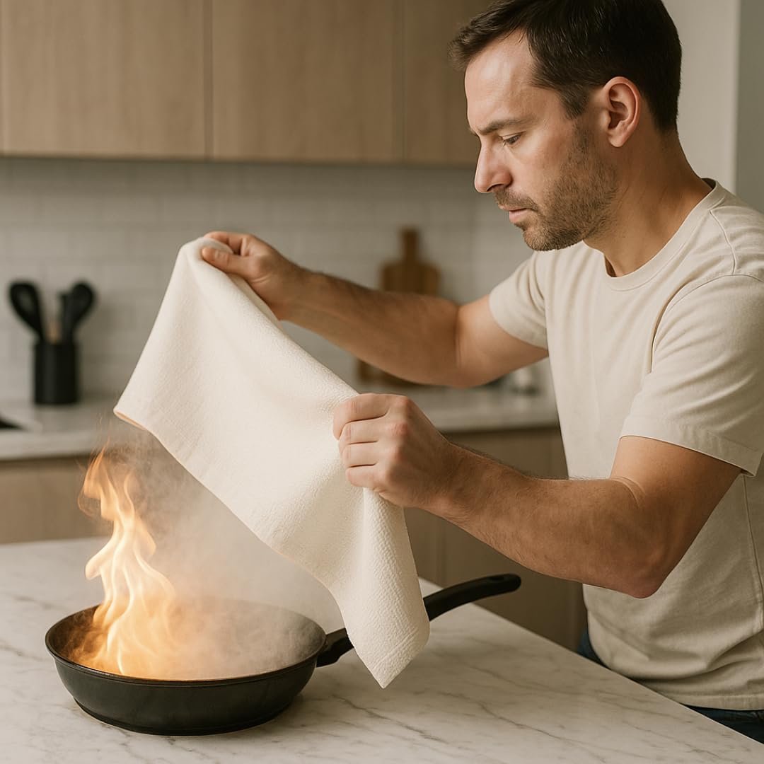 AMBAS Emergency Fire Blanket - Durable, Compact, and Easy-to-Use Fire Suppression Blanket for Home, Kitchen, and Camping - Heat Resistant and Safety Certified