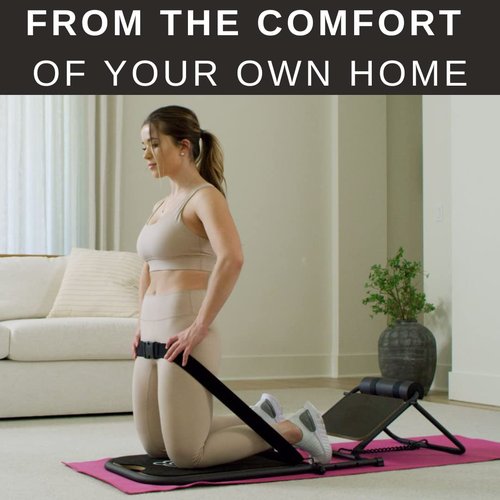 BootyBridge Glute Trainer + Glute Bridge Workout Equipment for Women + Home Gym Exercise Machines for A Total Body Workout + Lower Body Trainer & Bridge Pad