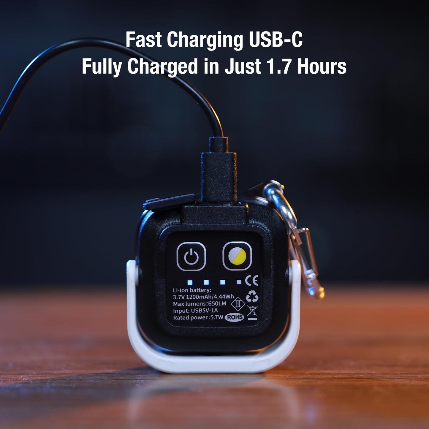 Klarus CL5 Small Work Light Powerful Magnetic Flashlight - 650lm Bright, 4 Color Temperatures (2700K-6500K) & USB-C Rechargeable, 180° Rotatable, IPX5 Waterproof, Portable LED Pocket Light