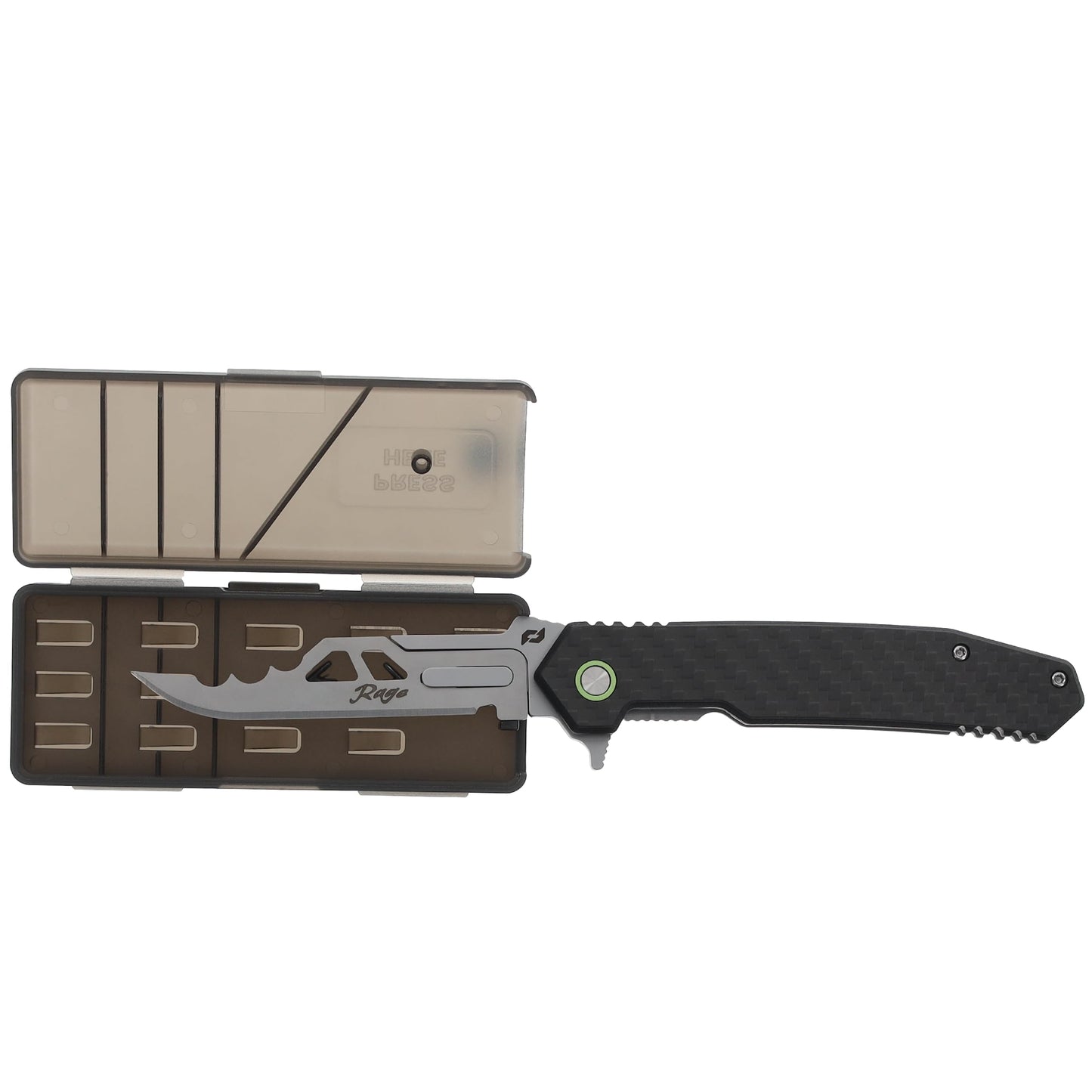 Schrade Delta Class Phantom Enrage 7 with Replaceable Blade Functionality, Carbon Fiber Handle for Outdoor Survival and Hunting