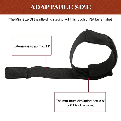 XMJY Magnetic Rifle Sling Strap, Strong Magnets Sentry Straps for Rifle, Adjustable Universal Sling Keeper Retention Band Rifle Accessories, Black