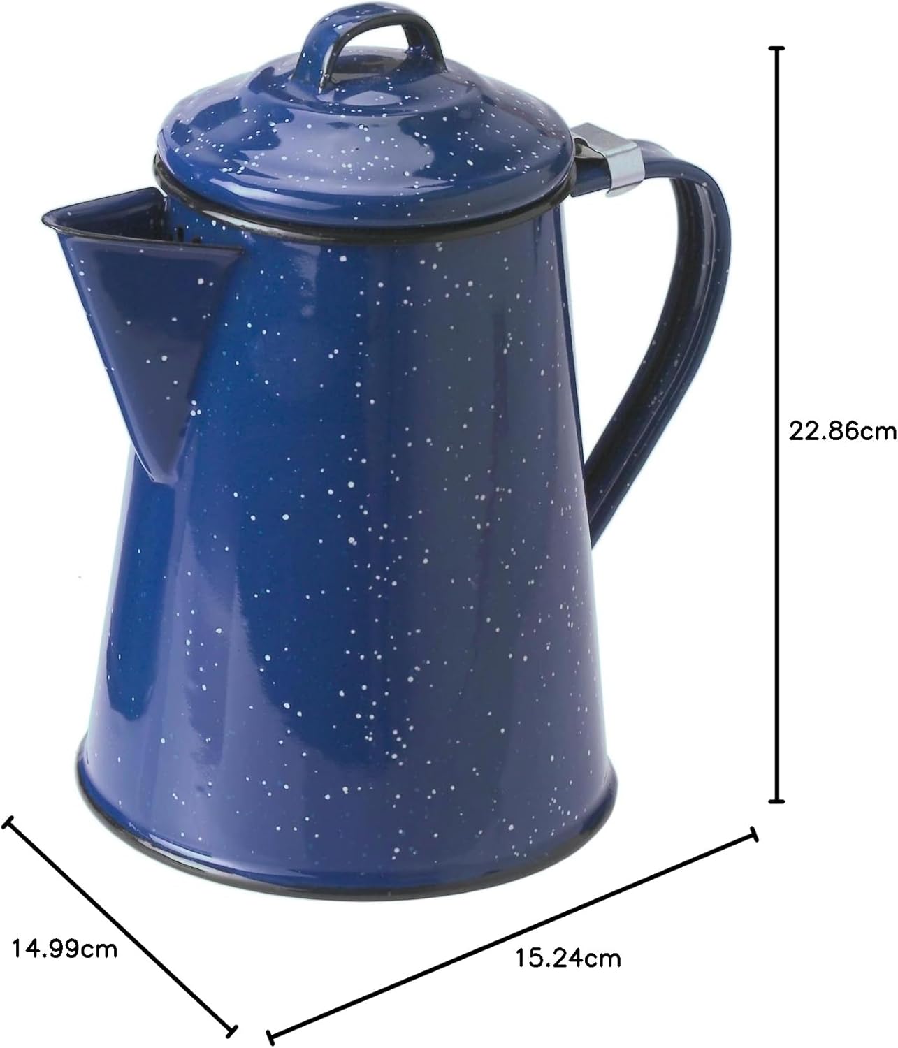 GSI Outdoors Enamel Coffee Pot to Store Hot Coffee, Tea for Camping & Farmhouse - 8 Cup