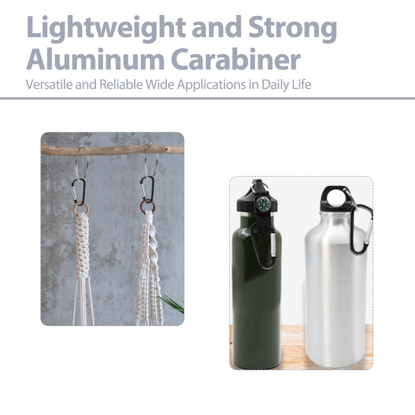Large Carabiner Clip 4" Aluminum Carabiner Clip Big Spring Snap Key Chain Hook Caribeaner for Outdoor Use Durable Carabeaner Keychain Clip Great for Outdoors Keychains and Gear Organization