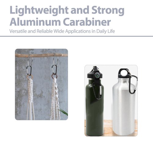 Large Carabiner Clip 4" Aluminum Carabiner Clip Big Spring Snap Key Chain Hook Caribeaner for Outdoor Use Durable Carabeaner Keychain Clip Great for Outdoors Keychains and Gear Organization