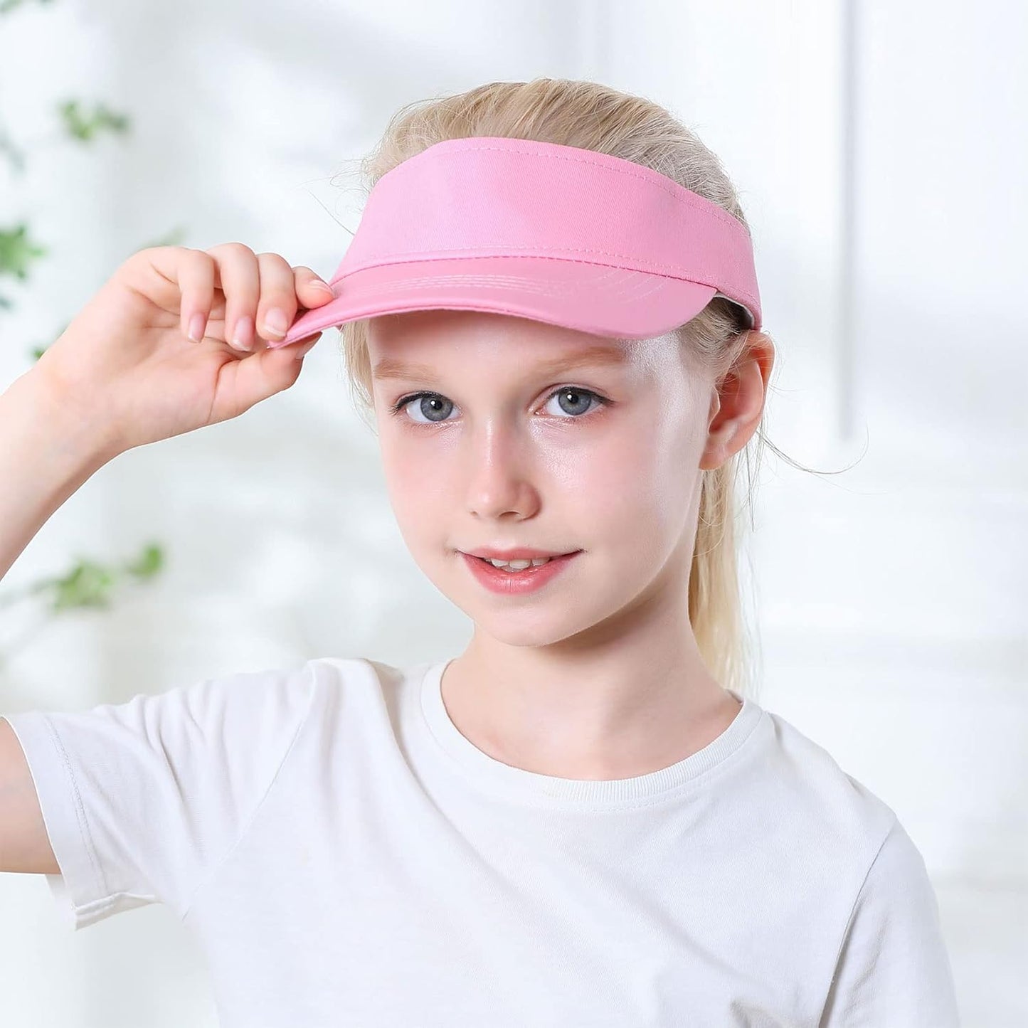 Kids Adjustable Sun Visor Hat | Cotton Athletic Cap for Girls & Boys