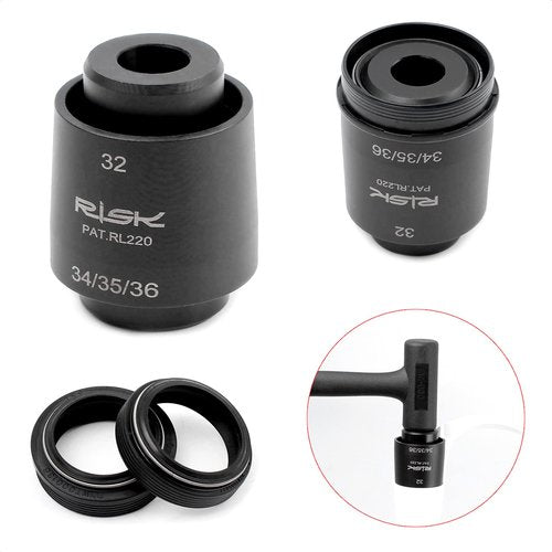 KIEVODE 4 in 1 Dust Seal Installation Tool for Bike Suspension Forks - Bicycle Fork Dust Seal Driver Wiper Installation Tool Guide for 32mm 34mm 35mm 36mm Fox Rockshox and More