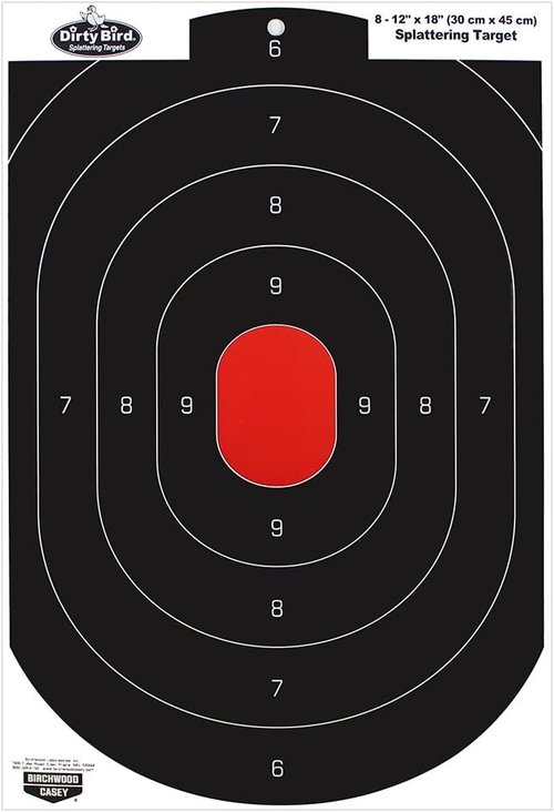 Dirty Bird® 12" x 18" Oval Silhouette Target - 100 Sheet Pack