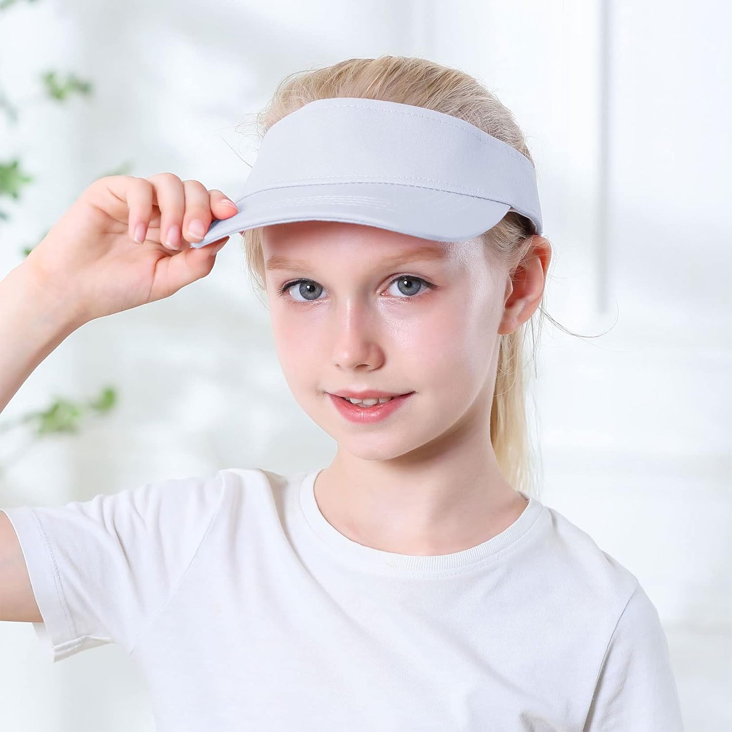 Kids Adjustable Sun Visor Hat | Cotton Athletic Cap for Girls & Boys