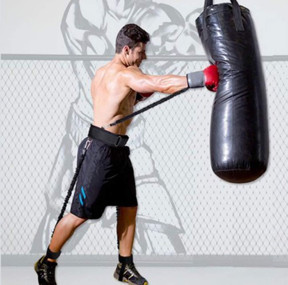 Speed and Agility Resistance Bands Trainer for Vertical Jump Squat Boxing MMA Taekwondo Karate Bounce Softball Basketball Volleyball Football Training