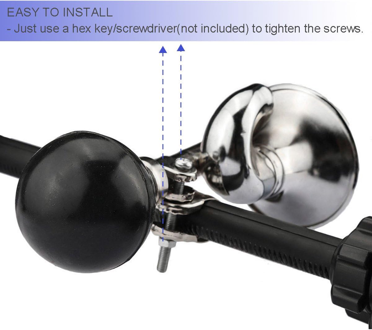 Coolrunner Classic Clown Bugle Horn Metal Bike Horn Bicycle Bell for Vehicles Golf Cart