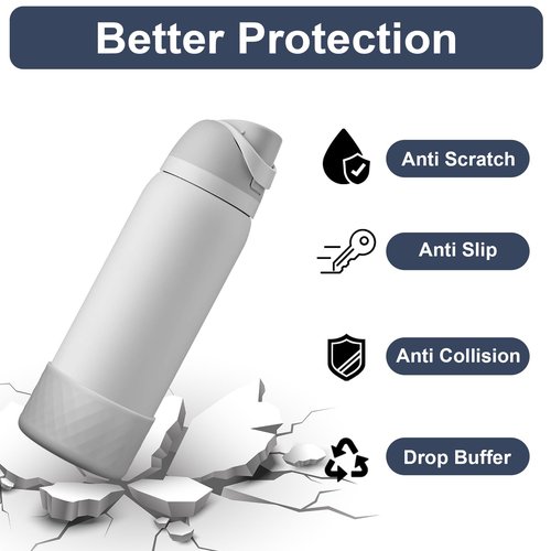 YOUCOX Silicone Boot for Owala Water Bottle 32 oz, Anti-Slip Protective Sleeve for FreeSip/Twist/Flip Stainless Steel Water Bottles, Bottom Cover for Owala Accessories, BPA Free, Dishwasher Safe
