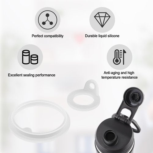 XIHIRCD 4pcs Gasket Replacement for Takeya Actives, Silicone Sealing Ring Compatible with Takeya Actives 18/24/32/40oz Water Bottle Lid Gasket Replacement for Takeya Actives