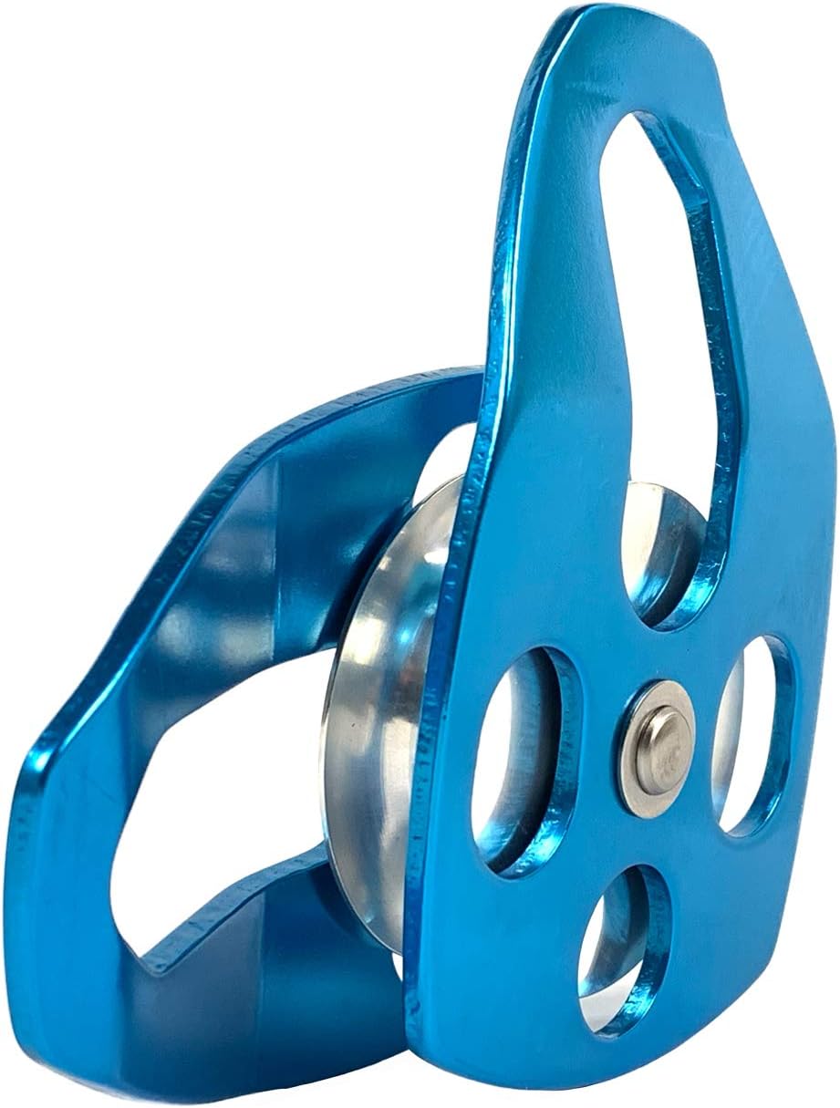 30kN Large Aluminum Rope Pulley - Single/Double Sheave, CE/UIAA Certified